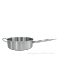 Household stainless steel pan with handle